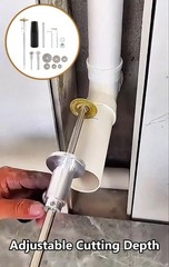 Inside Pipe Cutter for Pvc Pipe with Handle and Diamond Grit Cutting Wheel, 7-In
