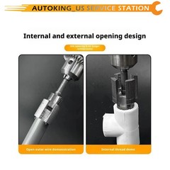PVC Pipe Threader Kit Integrated Internal External Tool For Plastic US