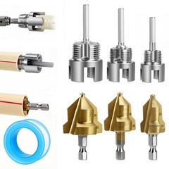 6 Pcs Internal External PVC Pipe Threader Reaming Tool Kit Plumbing Tool