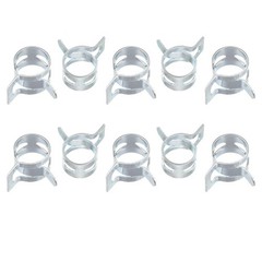 Spring Hose Clamp, 50pcs 65Mn Steel 9mm Low Pressure Air Clip, Zinc Plated