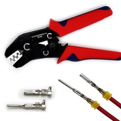 Crimping Tool with Ratchet, Ratcheting Wire Crimper Tool for Open 20-14 AWG