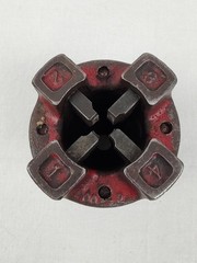 Vintage Oster 1/8 In Pipe Threading Die Head Tool Cleveland USA Red Steel