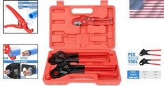 Compact 1/2 & 3/4 Inch PEX Crimp Tool with Angled Design & ASTM Certification