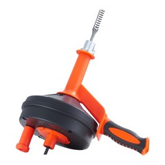 VEVOR Drain Clean 25ft 1/4&Prime; Drum Plumbing Drain Snake Clog Remover Manual-feed