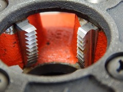 Ridgid Ratchet 12-R Pipe Threader Die Head lot 3/4&Prime;, 1 & 2&Prime;, 2&prime; Bar