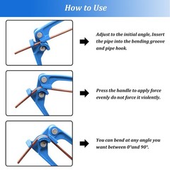 Mini 90 Degree Tubing Bender Tool Fits 1/8-Inch (3mm), 3/16-Inch (4mm), and 1&hellip;