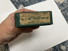 VINTAGE GREENFIELD 1&Prime;-11 1/2 NPT SQUARE PIPE DIE MADE IN USA Carbon Steel