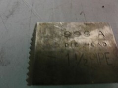 Toledo Beaver 1 1/2&Prime; 999A 2&Prime; H.S. Opening Die Head Pipe Threader Die