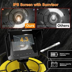 ESANHAO Sewer Camera 100ft Drain Pipe Camera Plumbing Snake