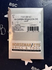 (3) USA M7x1 Hex Die NC Threading Rethreading M7 X 1.00 THREE HEXAGON DIES