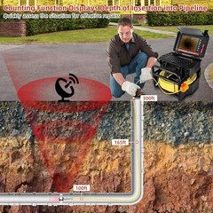 Sewer Camera 50m/165ft Meter Marker Cable and DVR Pipe Inspection Camera