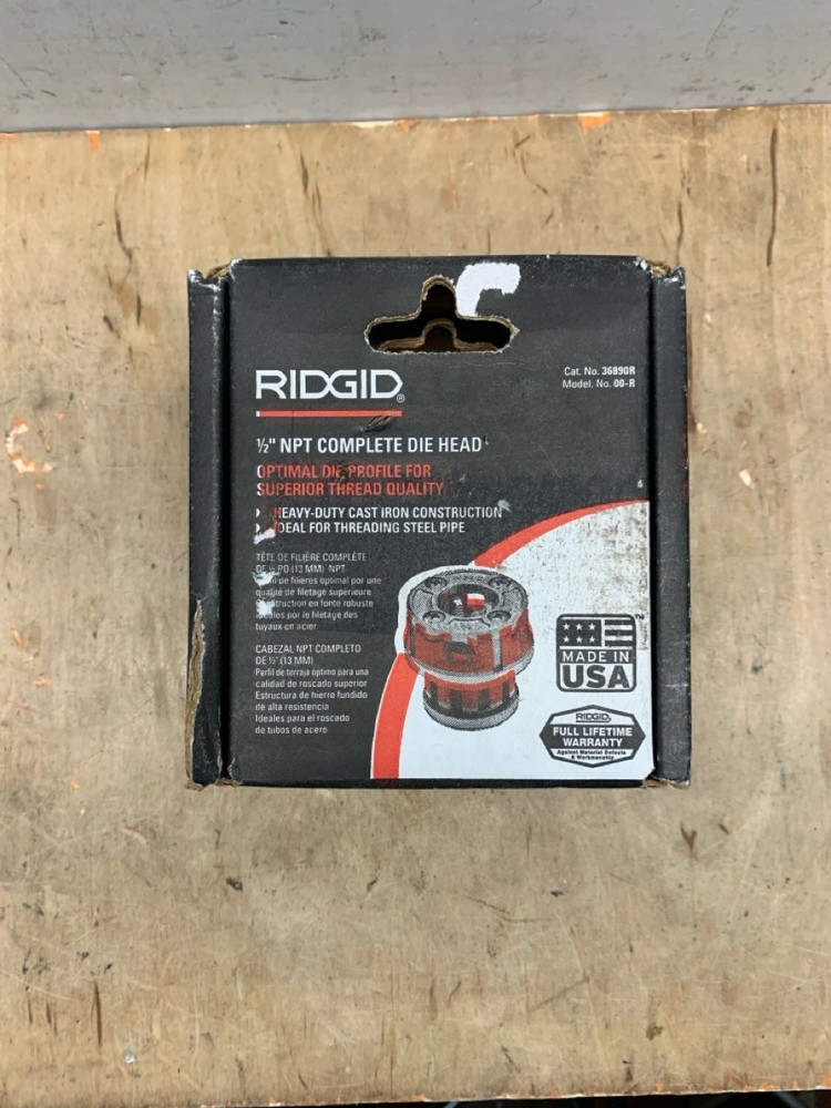 RIDGID 36890R OO-R 1/2&Prime; NPT Complete Die Head (E10042291)