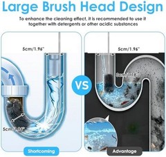 2 Pcs Flexible Drain Pipe Cleaning Brush, 36&Prime; Extra Long Double Ended Nylon Bris