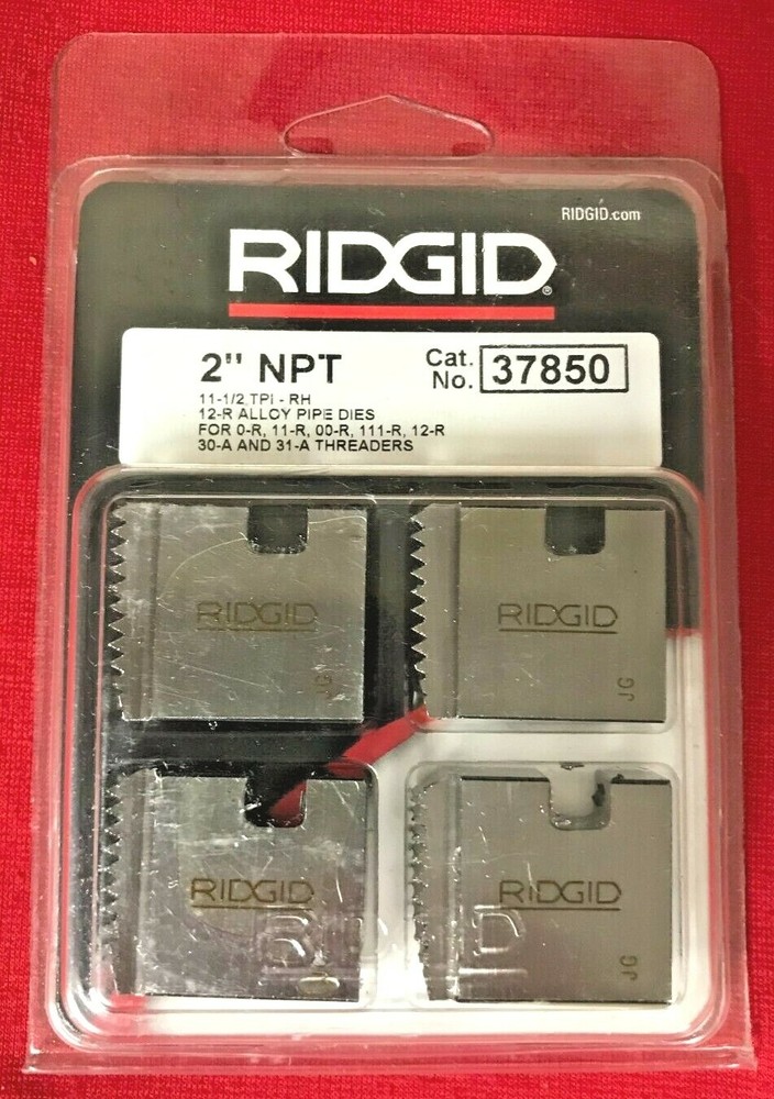 2&Prime;-11 1/2 NPT 12R Alloy Pipe Dies Ridgid 37850 0R 00R 11R 111R 30A 31A