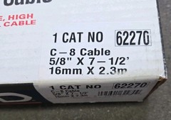 New in box Ridgid Cable 5/8 In X 7-1/2 Ft for K50 machine.