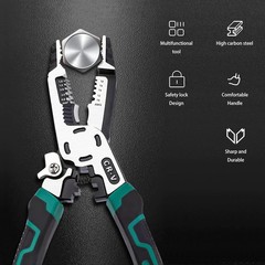 10-in-1 Wire Stripper Tool,Wire Strippers,Cable Cutters,CR-V Multifunctional Pli