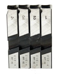 Steel Dragon Tools&reg; 26192 HSS 2-1/2&Prime;-4&Prime; Pipe Dies fits RIDGID&reg; Dies 1224 714