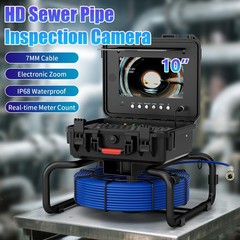 60M Pipe Inspection Camera Drain Sewer Camera 512hz Self Leveling Meter Counter