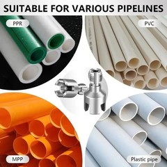 2Pcs 1/2&rdquo;&3/4&rdquo; Water Pipe Integrated Internal & External Pipe Threading Tool