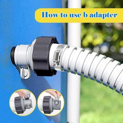 4 Pack Pool Hose Adapter 2 Type A B Conversion Connector for 1.25&Prime; to 1.5&Prime; Hoses