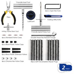 Flat Tire Repair Kit with Plug 68 Pcs for Car, Motorcycle, ATV, Jeep, Truck, &hellip;