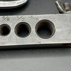 GlobeMaster 65460 Vintage Flaring Tool Die Block and Cone 3/16&Prime; to 5/8&Prime; Italy