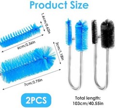 2 Pcs Flexible Drain Pipe Cleaning Brush, 36&Prime; Extra Long Double Ended Nylon Bris