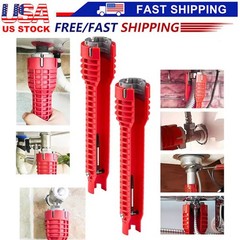 5 in 1 Faucet Sink Installer Home Multi Tool Pipe Wrench For Plumbers Homeowners