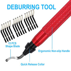 Deburring Tool Set with High Speed Steel Blades for Metal Plastic Pipes Aluminum