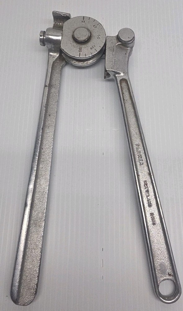 Vintage Parker Hand Tube Bender 3/8&Prime; Capacity 1.5&Prime; Radius Manual Pipe Bending To
