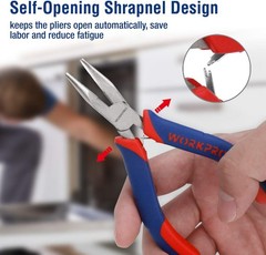 6-piece Mini Pliers Set &ndash; Needle Nose, Diagonal, Long Nose, Bent Nose, End Cutti