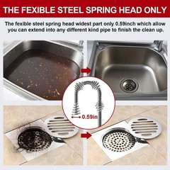 35ft Heavy Duty Drain Snake & Auger Tool &ndash; Flexible Plumbing Clog Remover, Drill