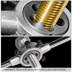 5/16-32 UNEF Round Dies Machine Thread Threading Dies 1.0&Prime; OD Tool Steel 2pcs