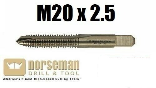 M20 x 2.5 Metric 4FL Taper Tap High Speed Steel BEST QUALITY Norseman 61613