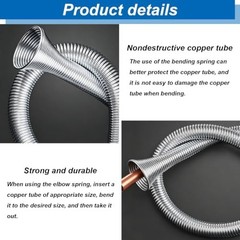 Spring Tube Bender Set 5 Piece 1/4 3/8 1/2 5/8 3/4 Inch Copper Aluminum Steel