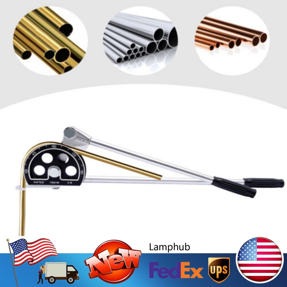 Ratcheting Manual Lever Pipe Bender 0-180&deg; Bending Machine 3/4&Prime; Tube Bender