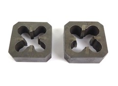 Vintage Craftsman 2&Prime; Square 0SP Pipe Threader Die Lot of 2 &ndash; 3/8&Prime; & 1/2&Prime; NPT