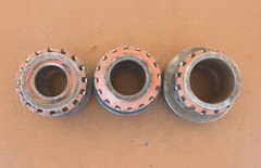 3 Piece NYE No. 12 Pipe threader dies 1-1/4&Prime;, 1-1/2&Prime;, 2&Prime; no chipped teeth