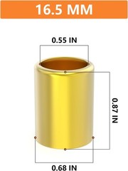 50pcs Hose Ferrules Brass Fitting, 16.5mm Air Hose Crimping Fittings Used in Con