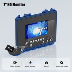 7&Prime; Pipe Inspection Camera 30 m Drain Sewer Inspection Camera w/ Meter Counter