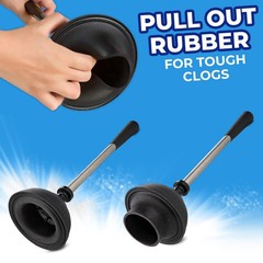 UMIEN Toilet Brush and Plunger Set 18-in &ndash; Updated 2025 1 pack, Satin Nickel