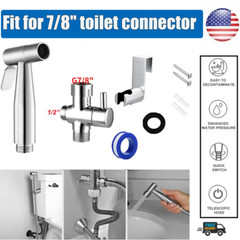 HandHeld Bidet Shattaf Muslim Shower Sprayer hose T-Adapter Salon Spa Diaper