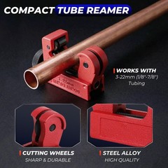 Heavy Duty Copper Pipe Cutter Set 1/4&Prime;&ndash;2&Prime; + Mini Tube Cutter 1/8&Prime;&ndash;7/8&Prime; for Plumb