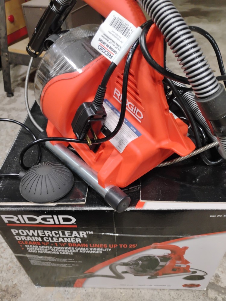 RIDGID PowerClear Drain Cleaning Machine &ndash; Red/Black