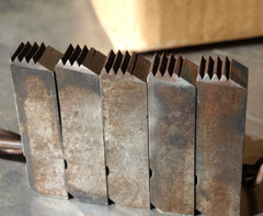 Set of 5: NYE 3-inch (3&Prime;) LEFT-HAND &ldquo;L&rdquo; Pipe Threading Die Cutting Inserts