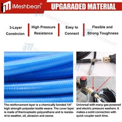 200FT 1/4&Prime;M-NPT Drain Cleaning Hose Sewer Jetter Nozzles Kit For Pressure Washer