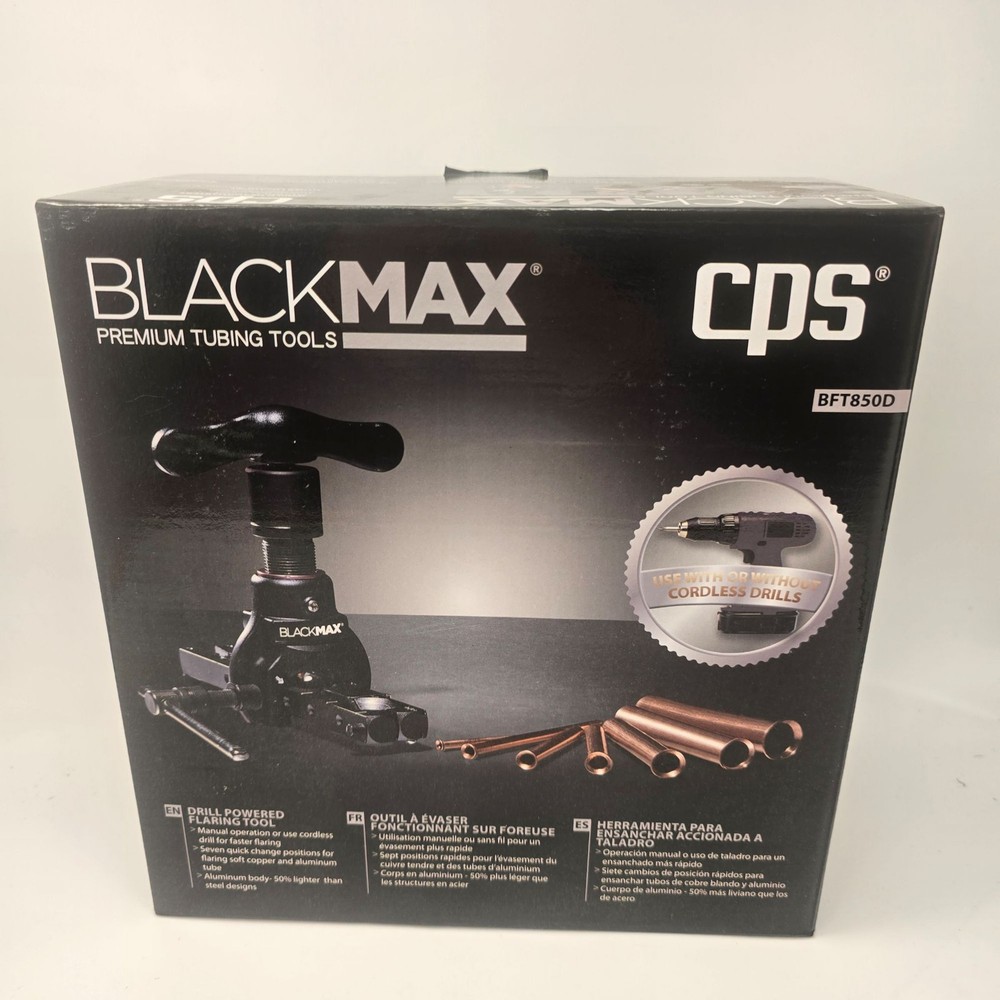 CPS BLACKMAX BFT850D Drill Flaring Tool 3/16-3/4 Tubing HVAC