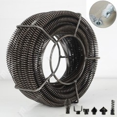 45&prime; x 5/8&Prime; Sectional Pipe Drain Cleaning Cable Sewer Cable fits RIDGID
