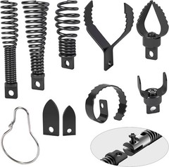 Drain Snake Drill Attachment,Cutter and Auger Set,Used in 50-100FT AC Drain Clea