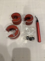 4pcs Pipe Cutter Tool Set 3pcs Copper Tubing Cutter 1/2 3/4 1 & 1pcs Deburring